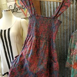 Smocked empire waist sundress with pockets